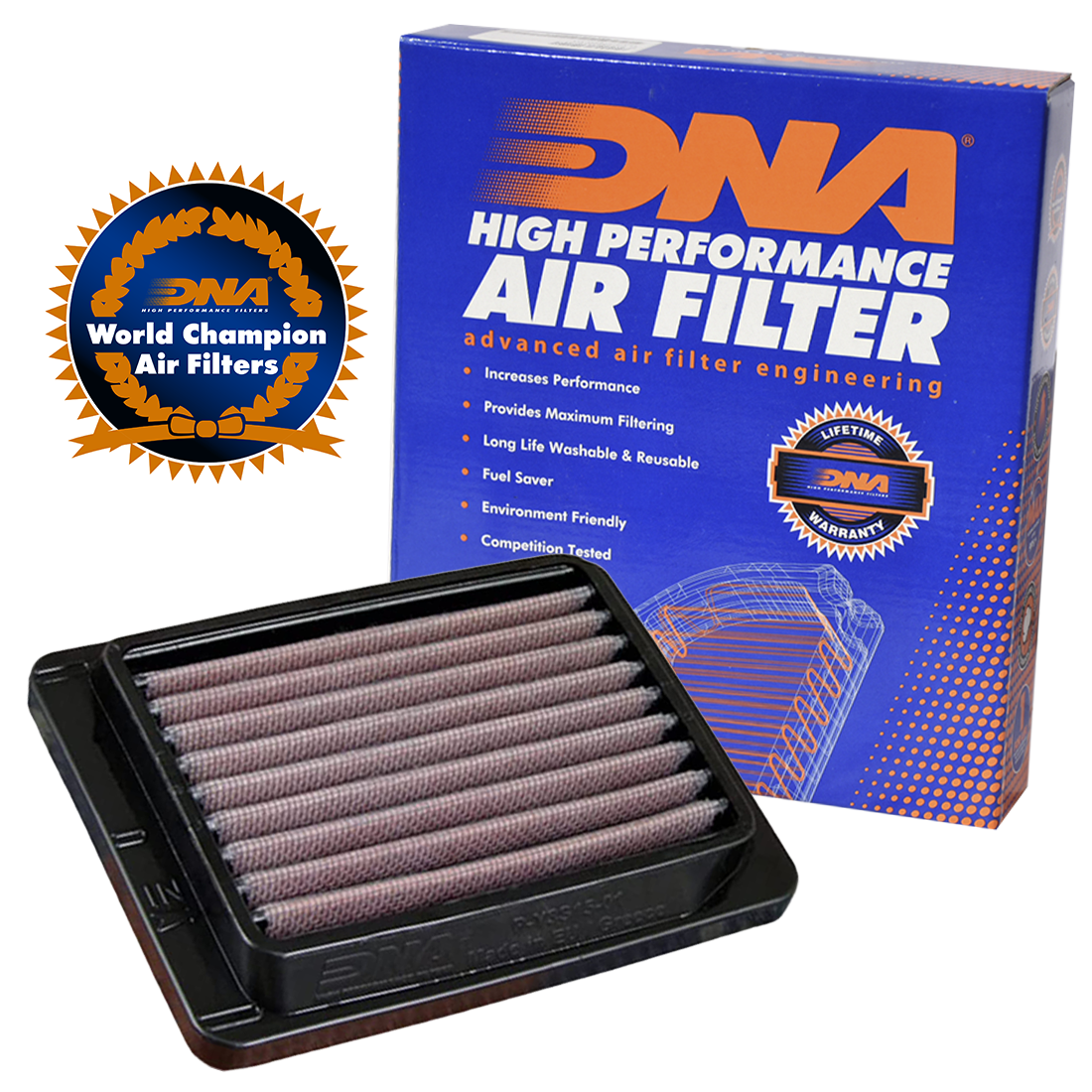FILTRO DE AIRE ALTO FLUJO YAMAHA YZF-R3 MT-03 / DNA FILTERS