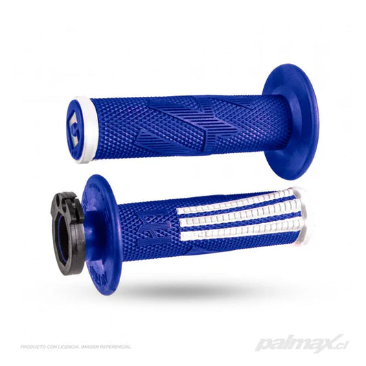 PUÑOS ODI EMING PRO MX V2 LOCK ON GRIP BLUE/WHITE